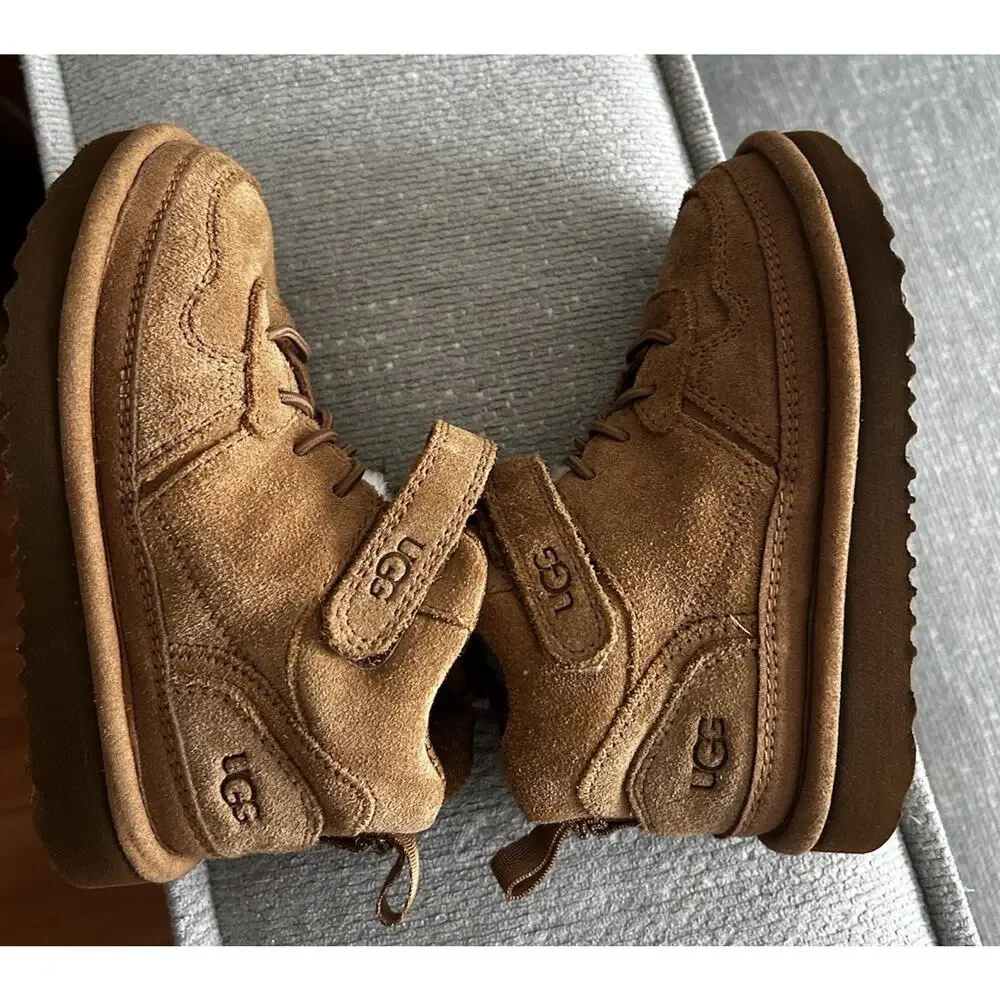 UGG Highland Hi Toddler Little Kids Girl Boy Heritage Suede Sz 9 Tan